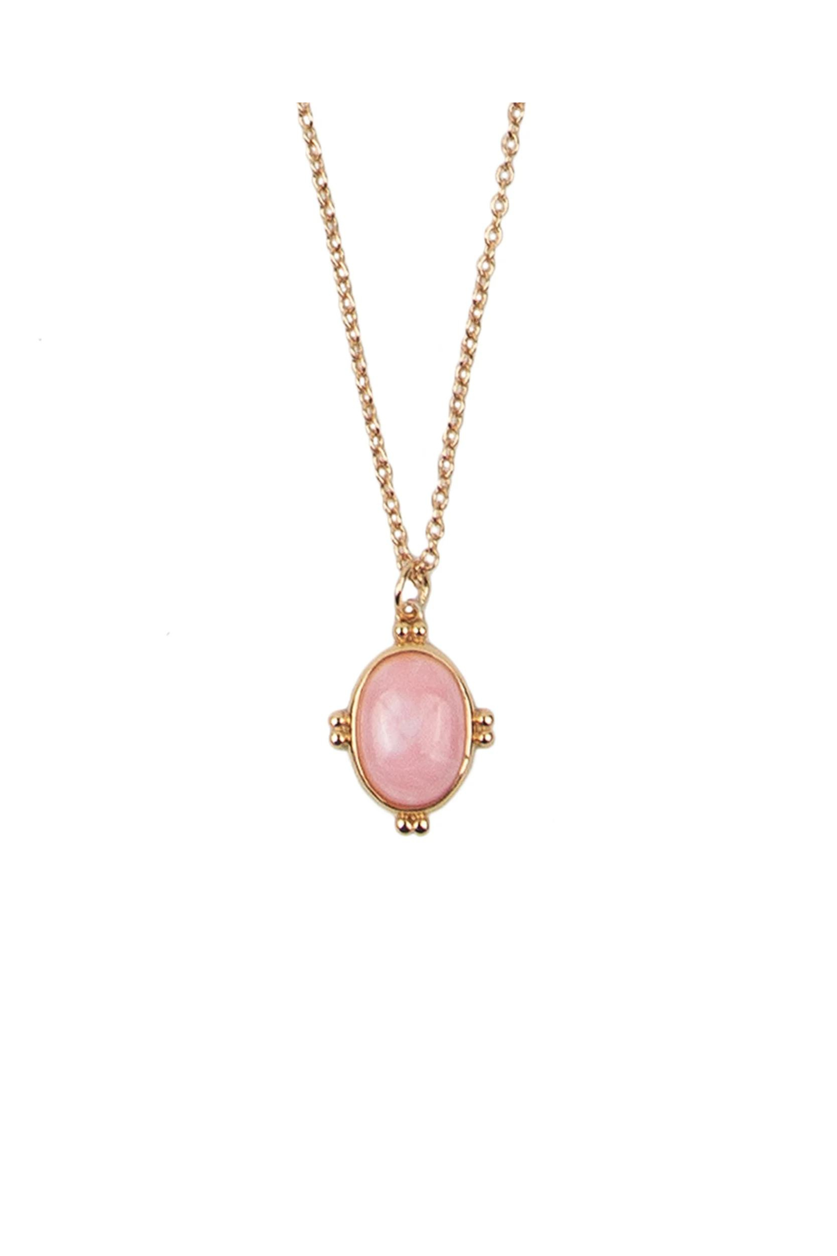 AMOUR MARBLE NECKLACE  - LIGHT PINK