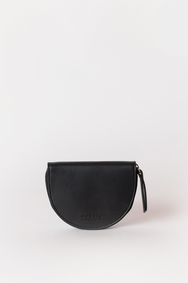 LAURA COIN PURSE - BLACK APPLE LEATHER - BLACK