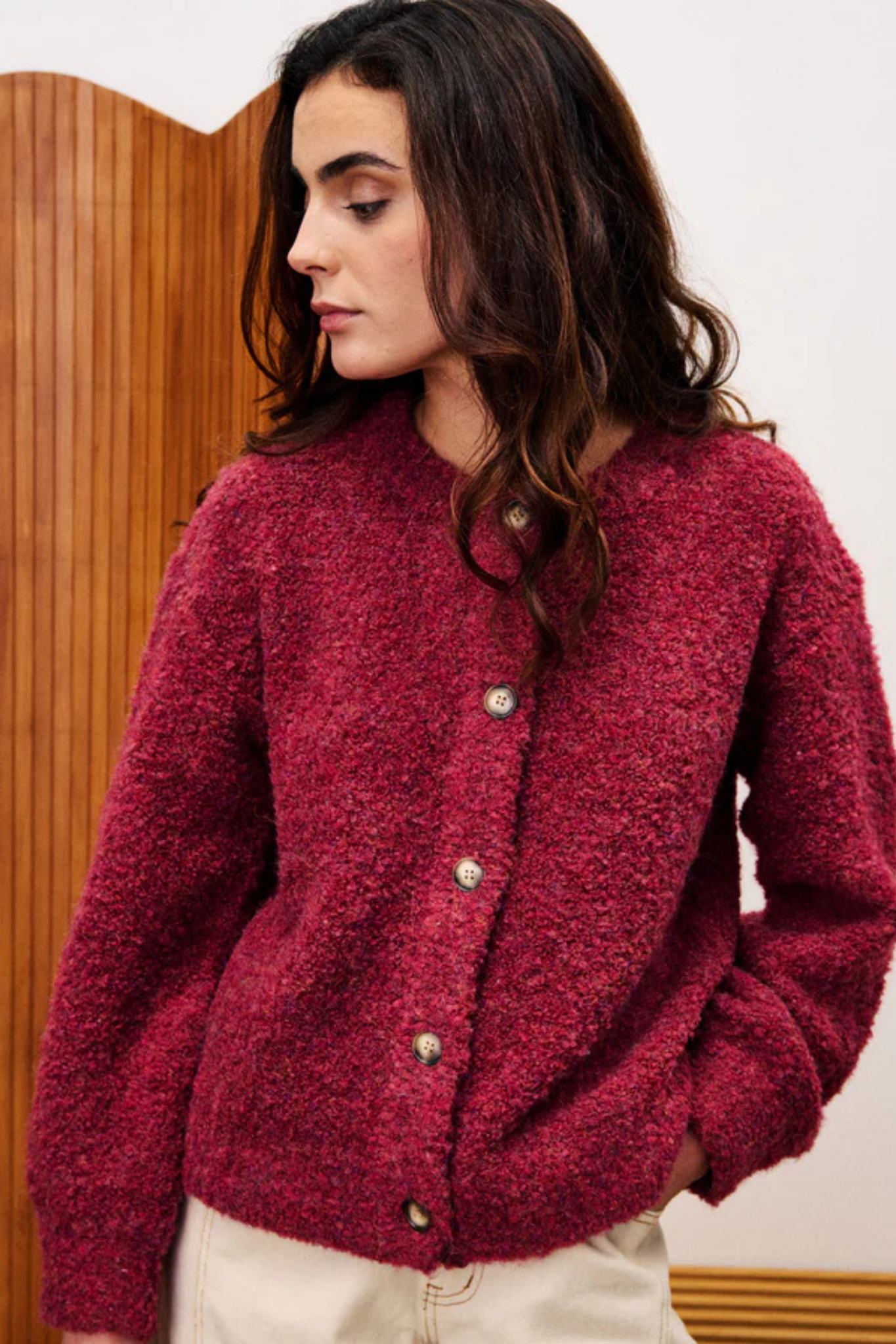 SELKIRK CARDIGAN - BORDEAUX
