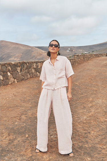 ELI LINEN PANT - CIPRIA PINK