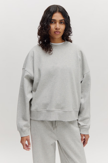 OVERSIZE EMIELIA SWEATER - LIGHT GREY MELANGE