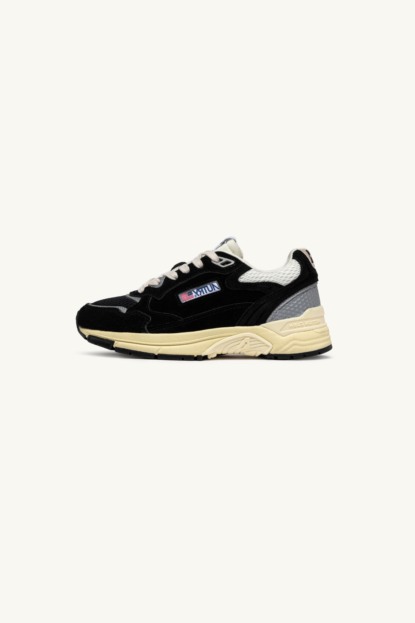 HYLM-UM07 - HYPERWAY LOW MEN SNEAKERS - SUEDE/MESH BLACK/SILV