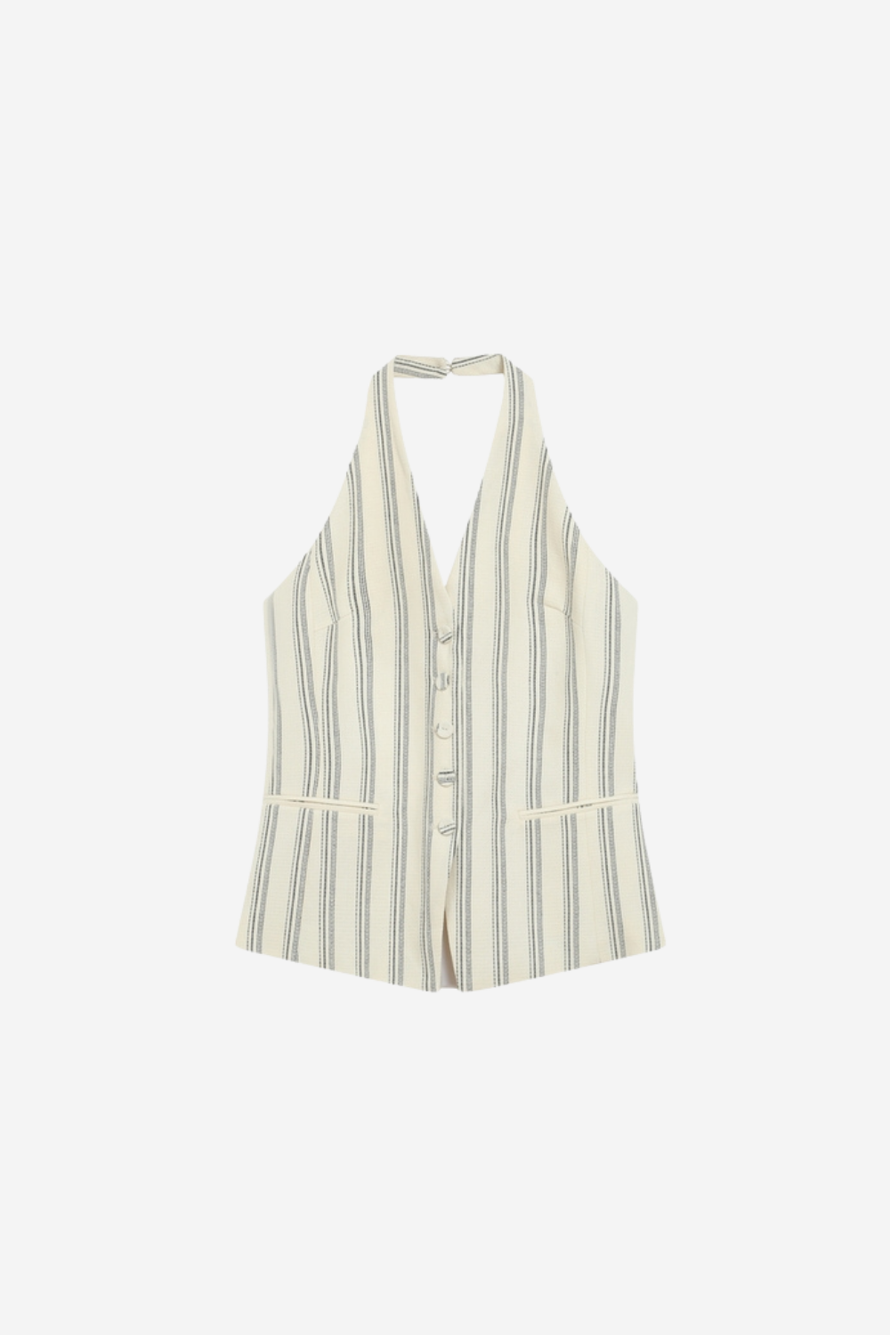 WINIKA GILET- ECRU STRIPE