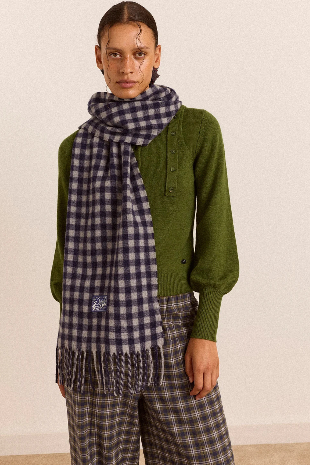 SYSTER WOLEN SJAAL - WILLOW GINGHAM