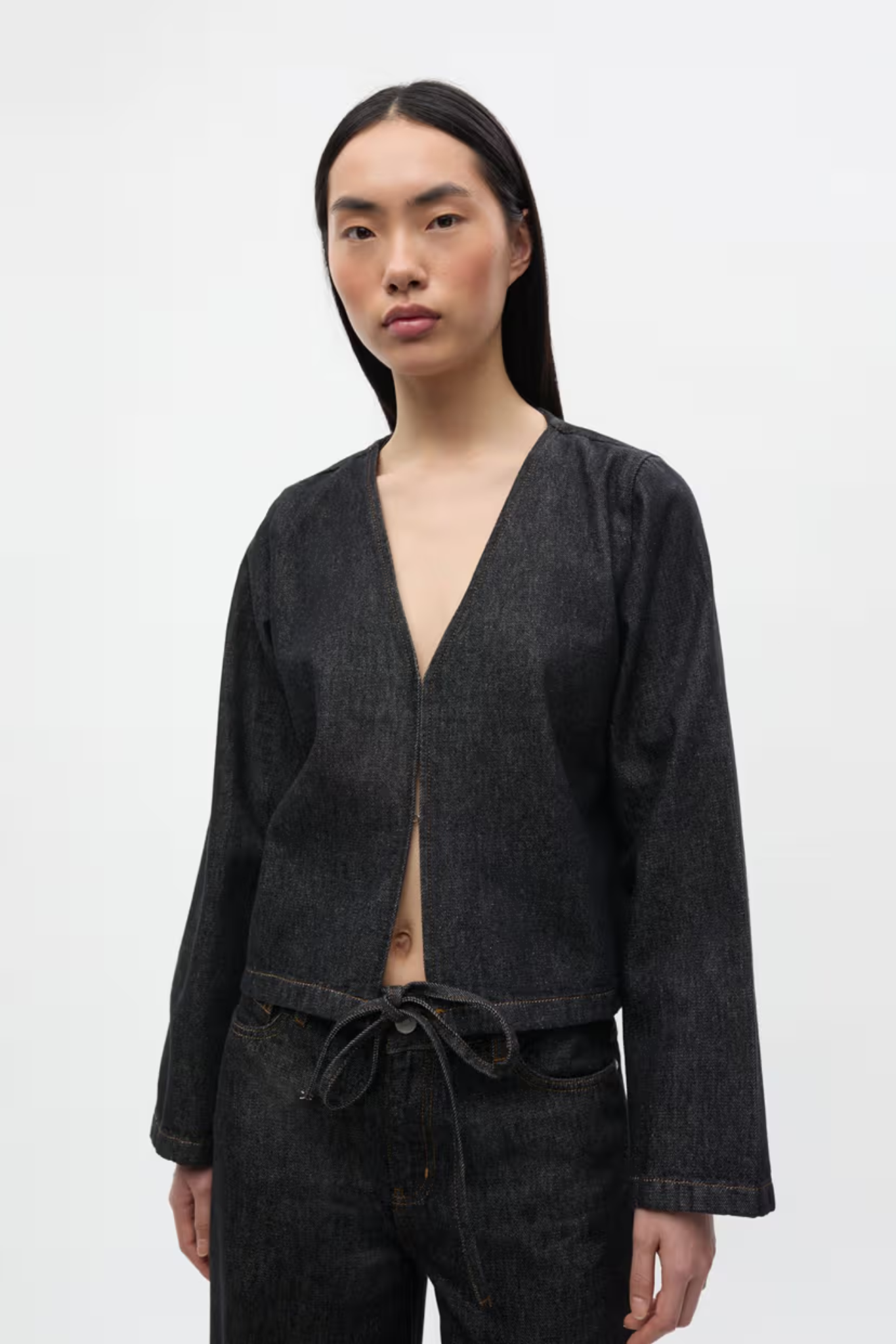 BROOKLYN LS TOP - BLACK RINSE