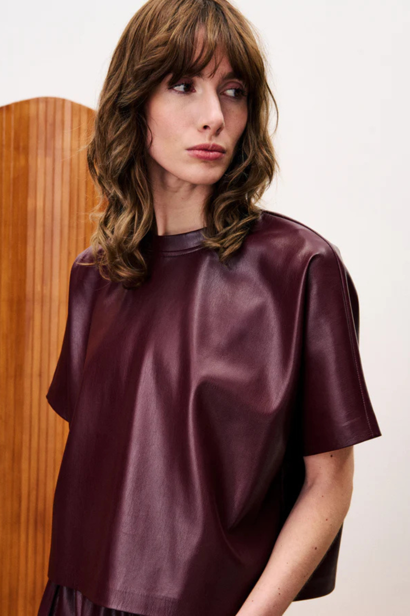 BAZIN T-SHIRT - BORDEAUX