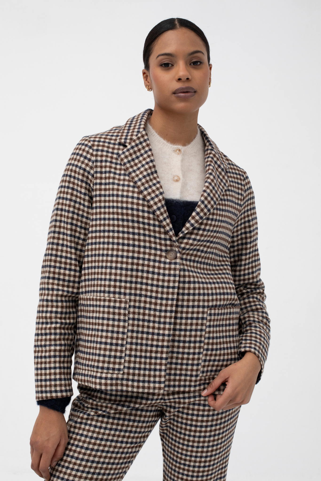 LIBOURNAIS BLAZER - NAVY CHECKS