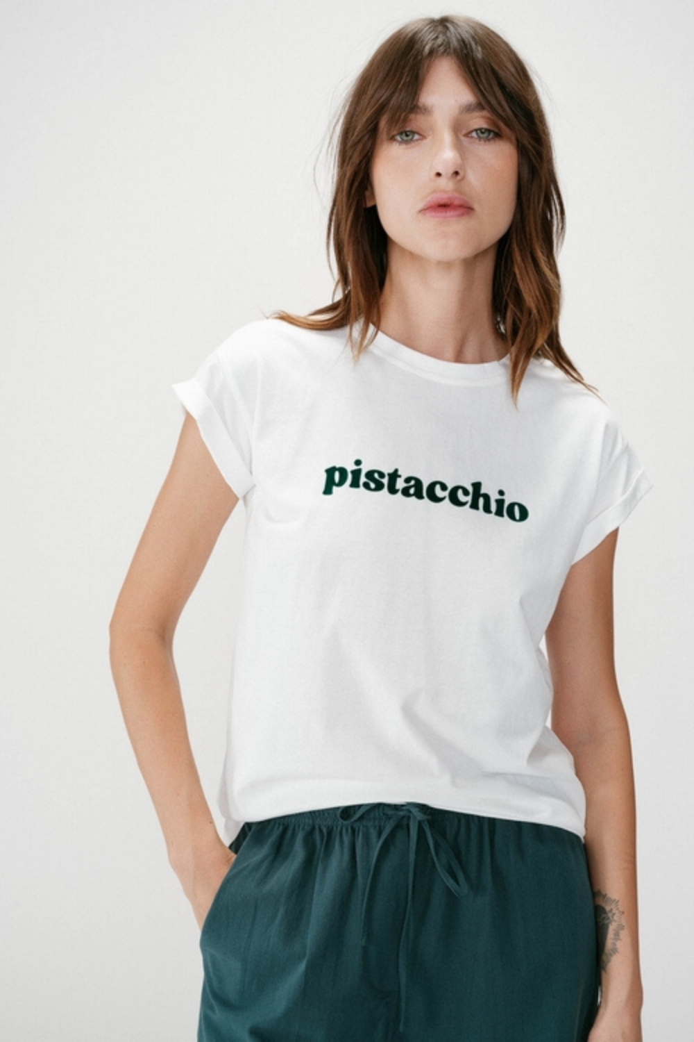 WYLO T-SHIRT - EMERAUDE/WHITE