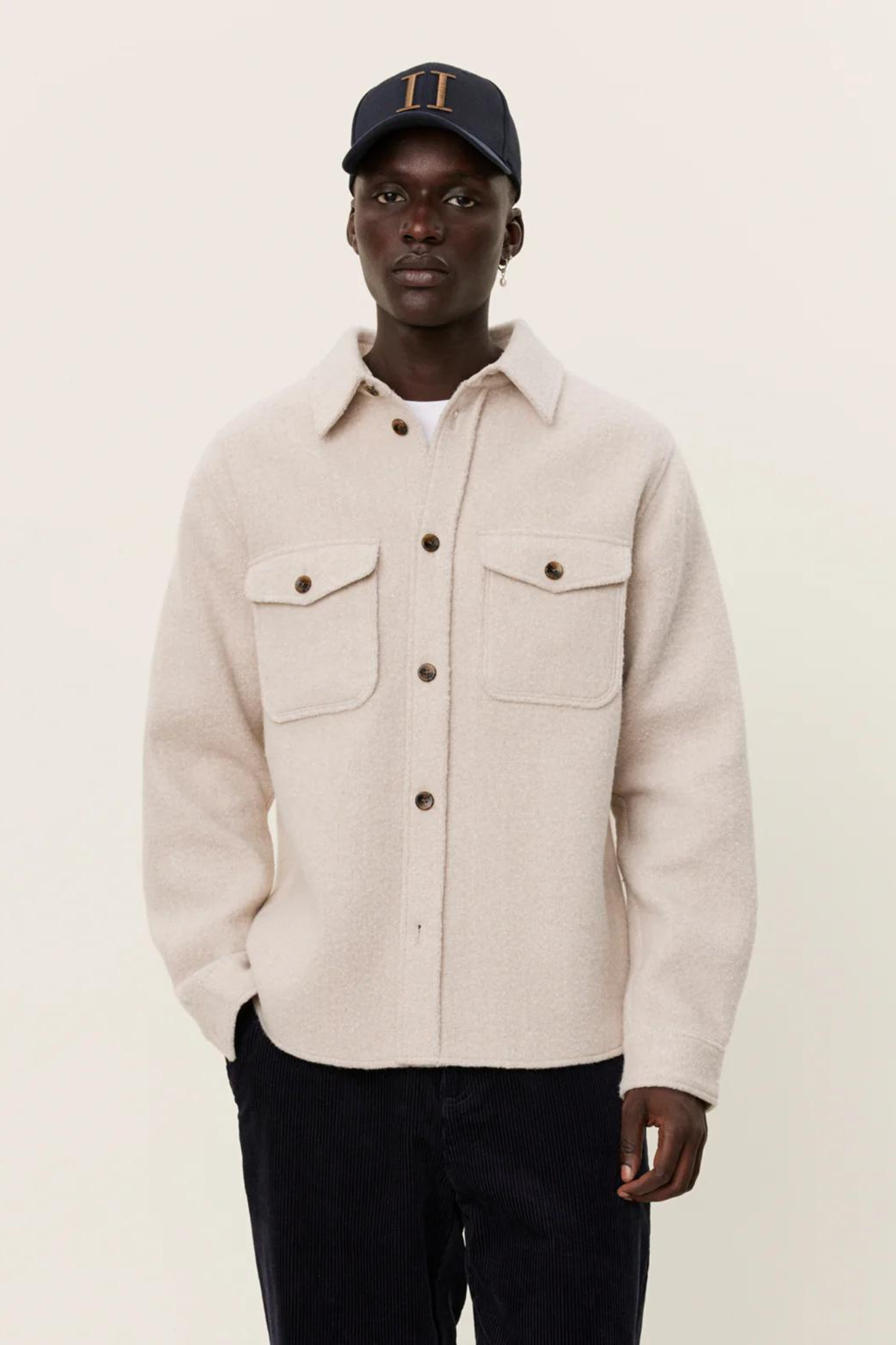 LENNON BOUCLE OVERSHIRT - IVORY