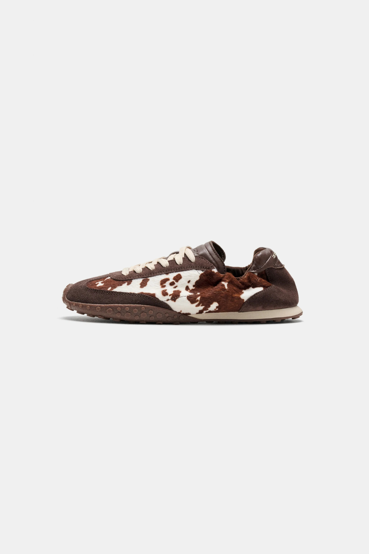 BRIDGE COW PRINT WOMEN SNEAKERS - BROWN