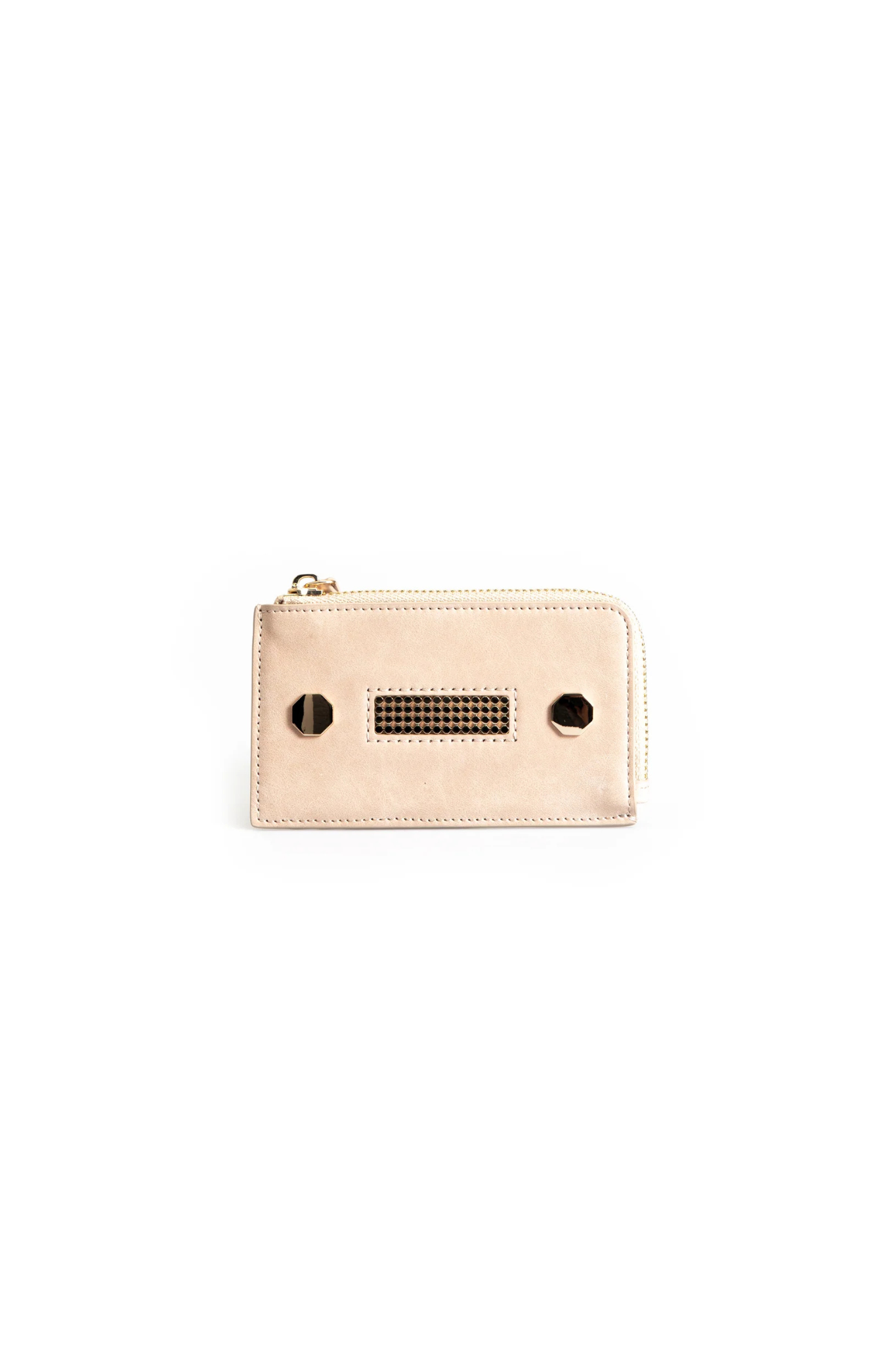 Clio Goldbrenner sand classic wallet. Front view