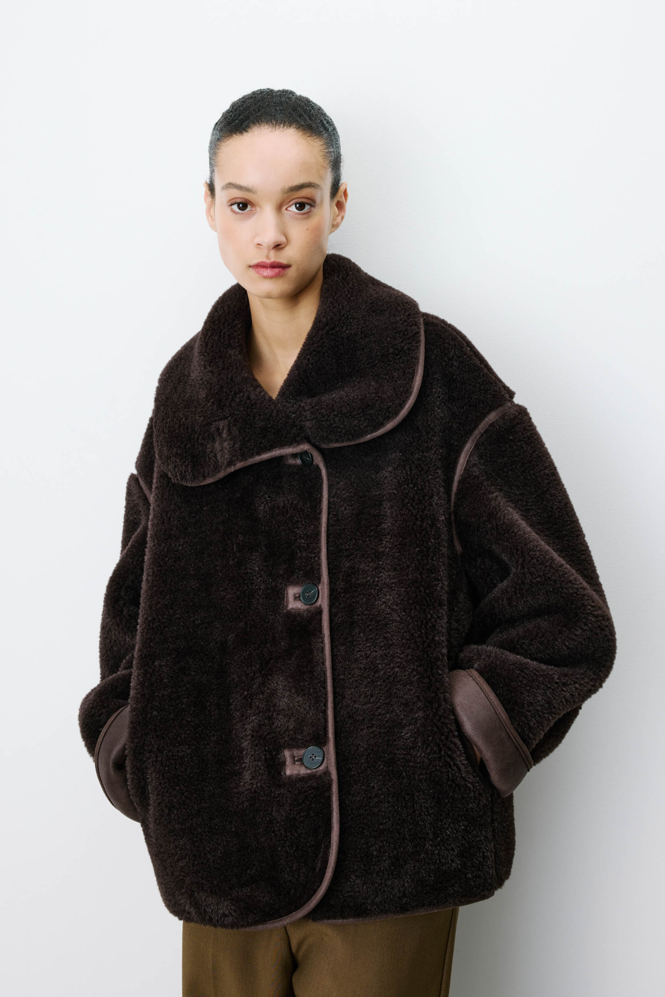 AMELIO COAT - CHOCOLAT