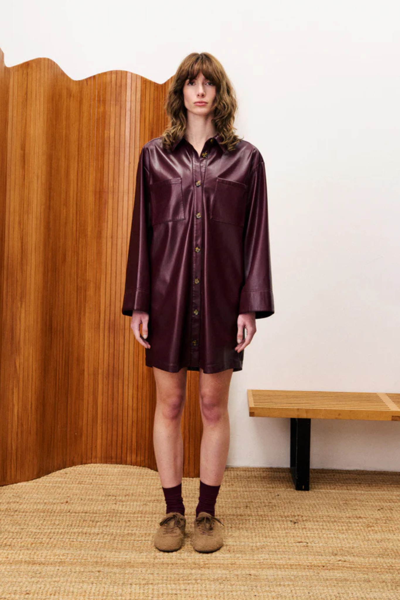 ERNAUX DRESS - BORDEAUX