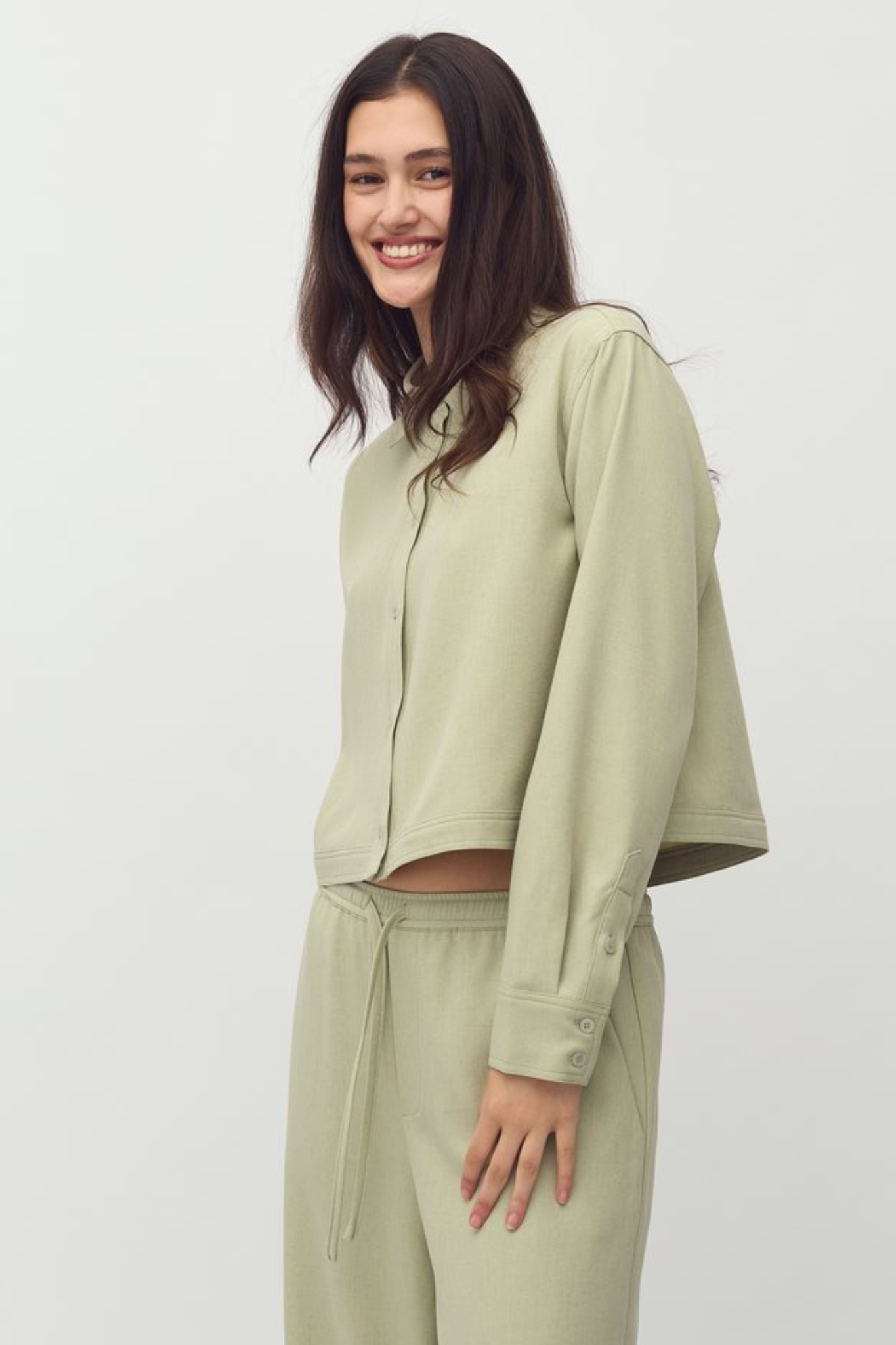 AZZURRA MORENNA SHIRT - PISTACHIO GREEN MEL