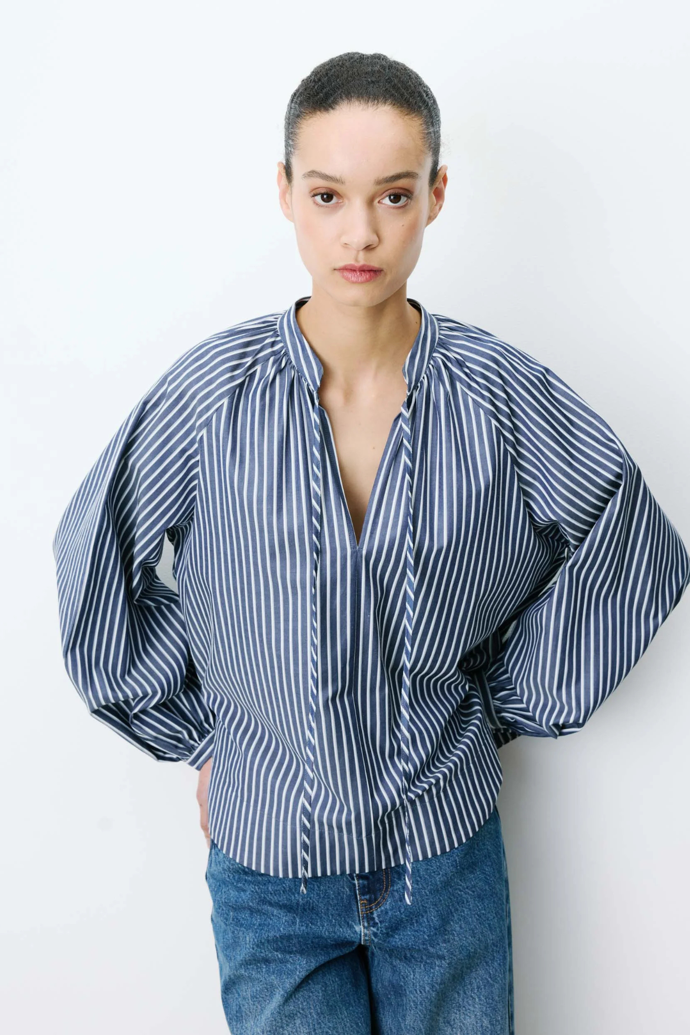 ALBANE BLOUSE - MARINE