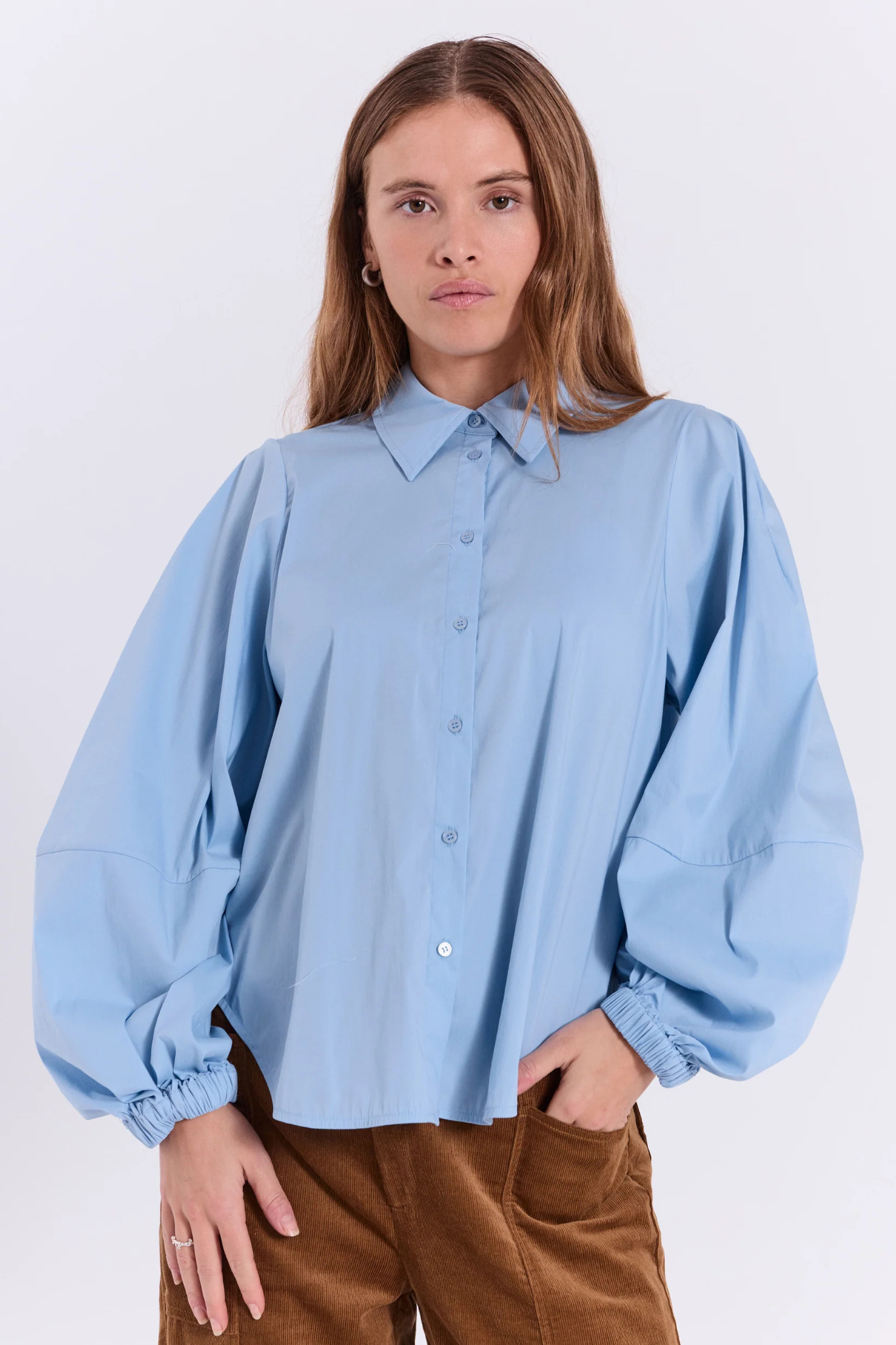 OTILIA LS SHIRT - BLUE