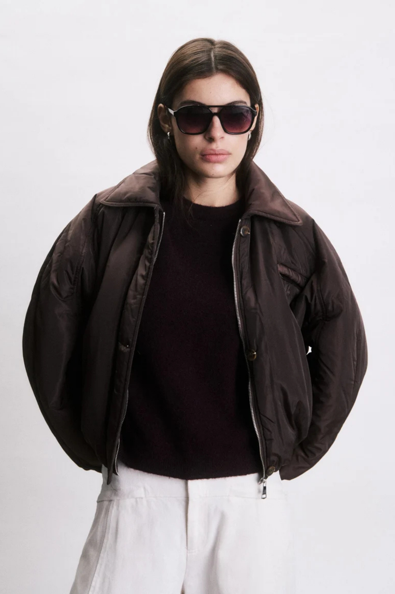 NEIL BOMBER JACKET - CHOCOLAT