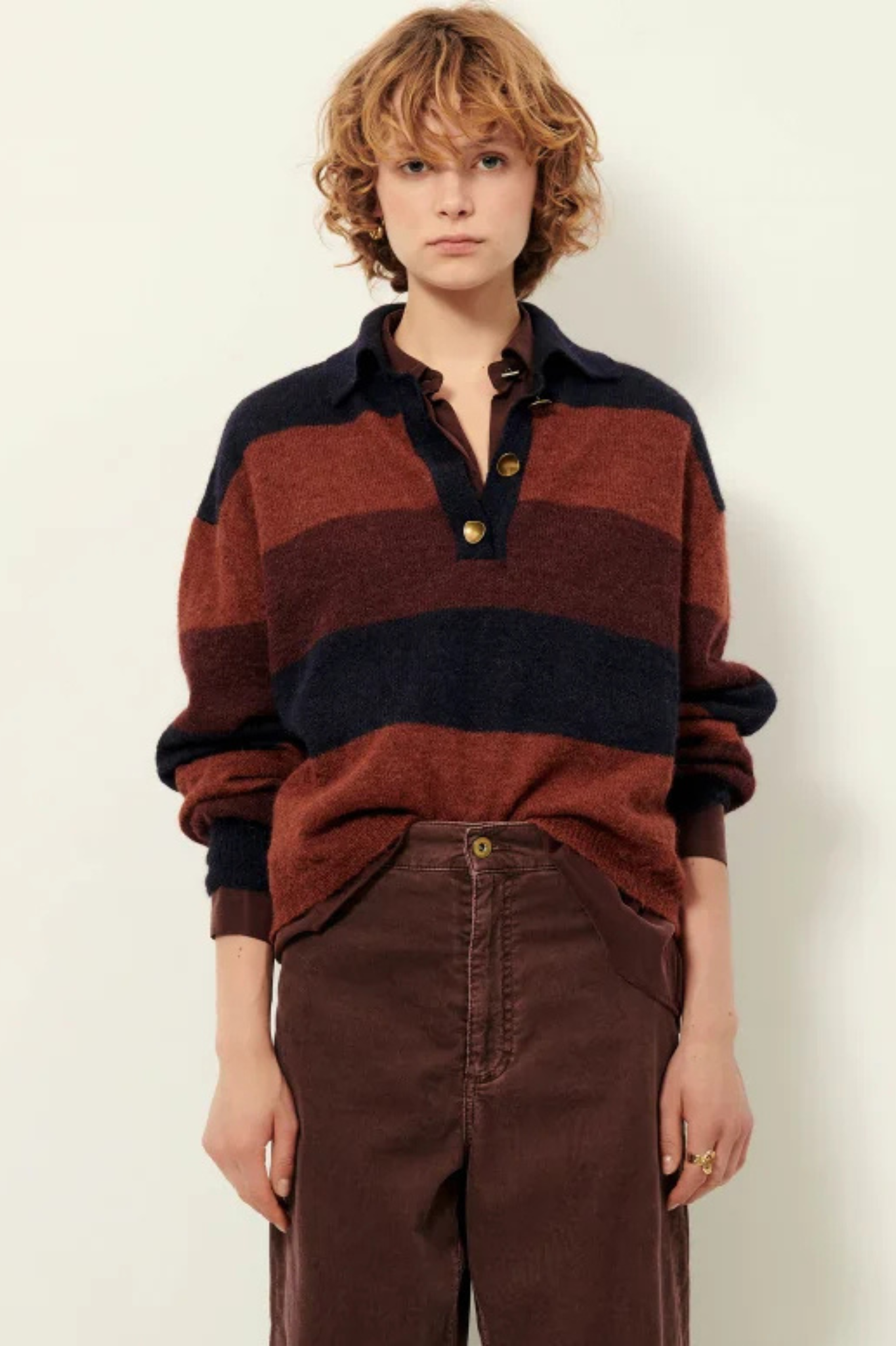 COBBY SWEATER - NAVYRUST