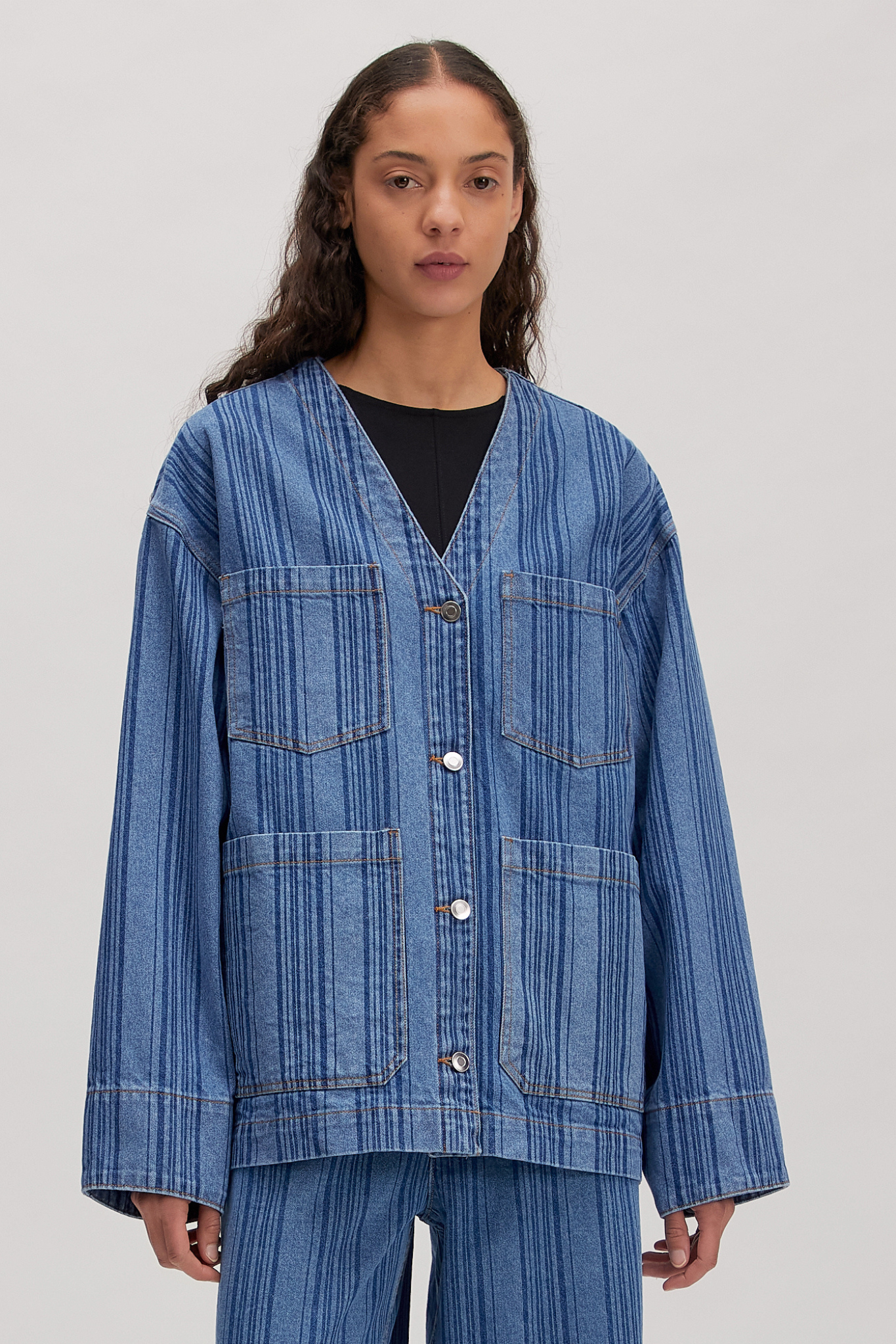 BEXLEY DENIM SHIRT - BLUE DENIM STRIPE