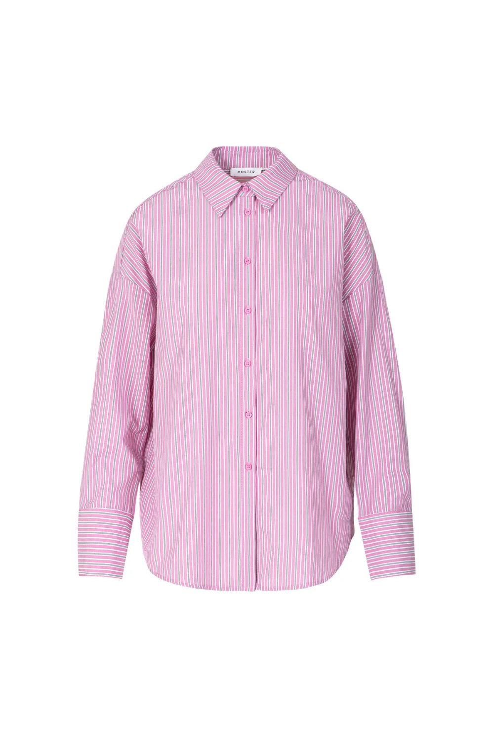 LOOSE STRIBET SHIRT - ROSE STRIPES