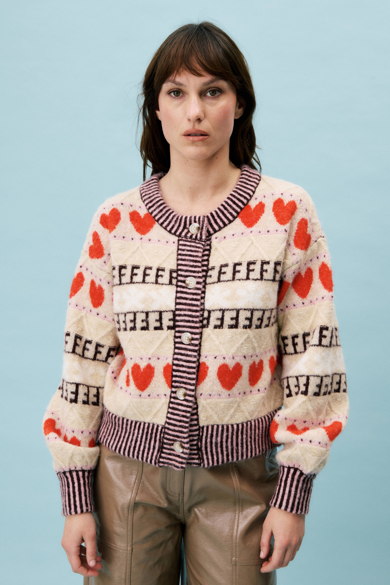 ALUCITE CARDIGAN - BEIGE