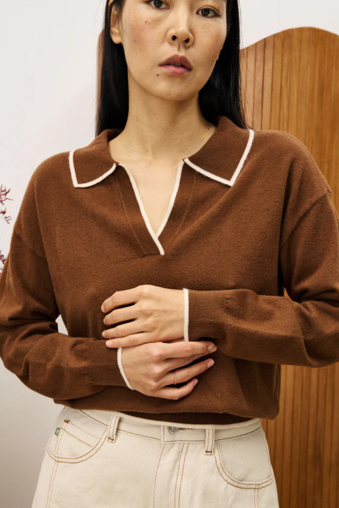 TRIOLET PULLOVER - ICE BROWN
