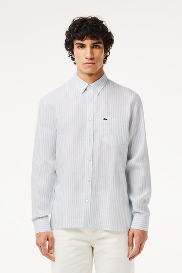 WOVEN SHIRT - OVERVIEW/WHITE