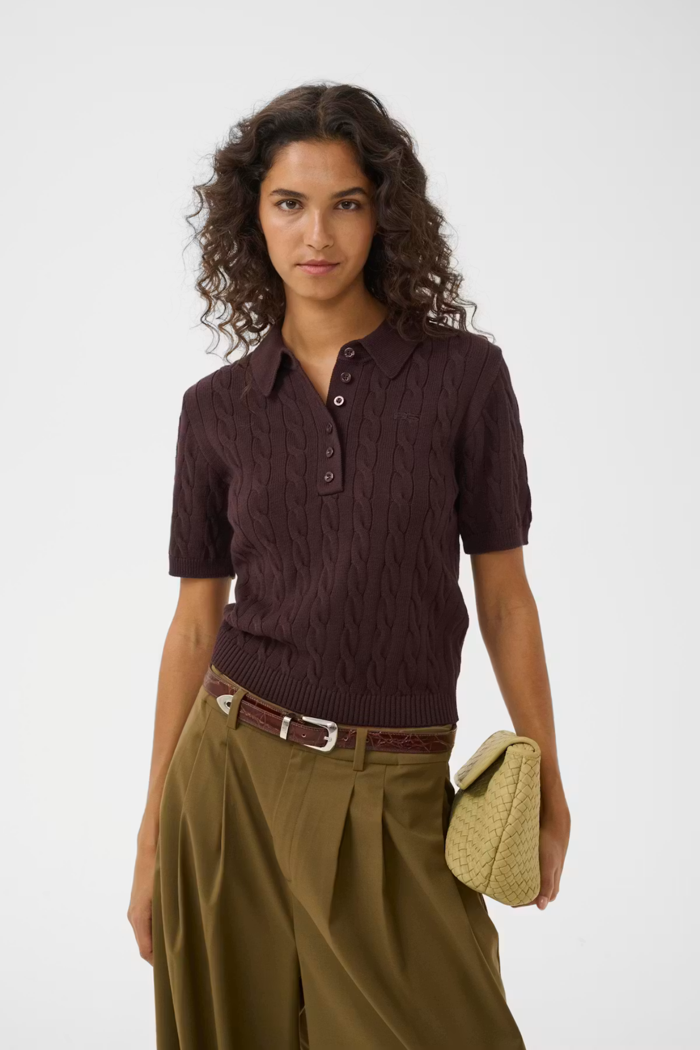 THILLA POLOSHIRT - BROWN