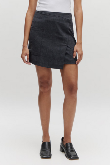 PEGGY SKIRT - DARK GREY MELANGE