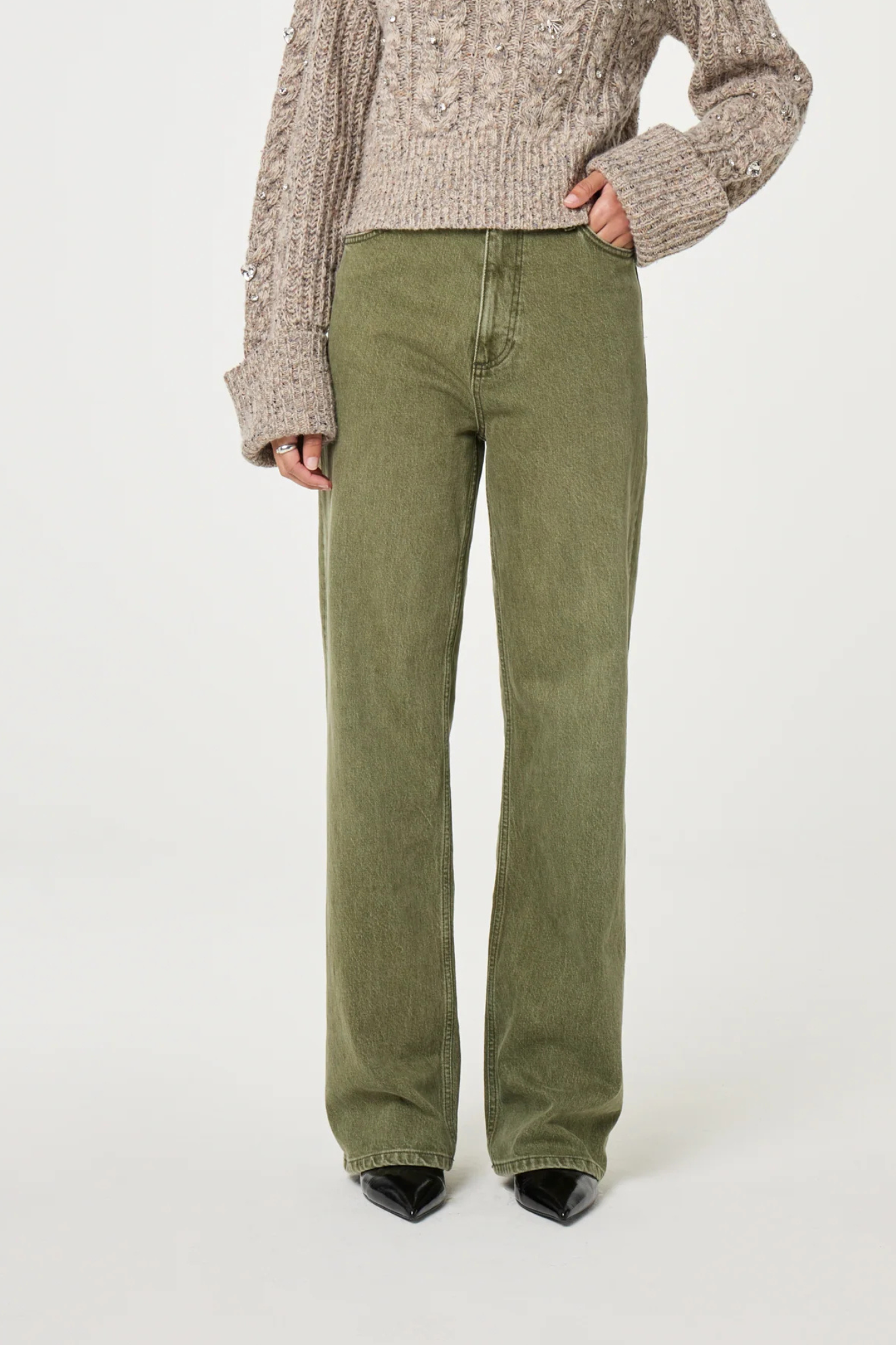 ZOE BOYFRIEND JEANS - MARTINI OLIVE