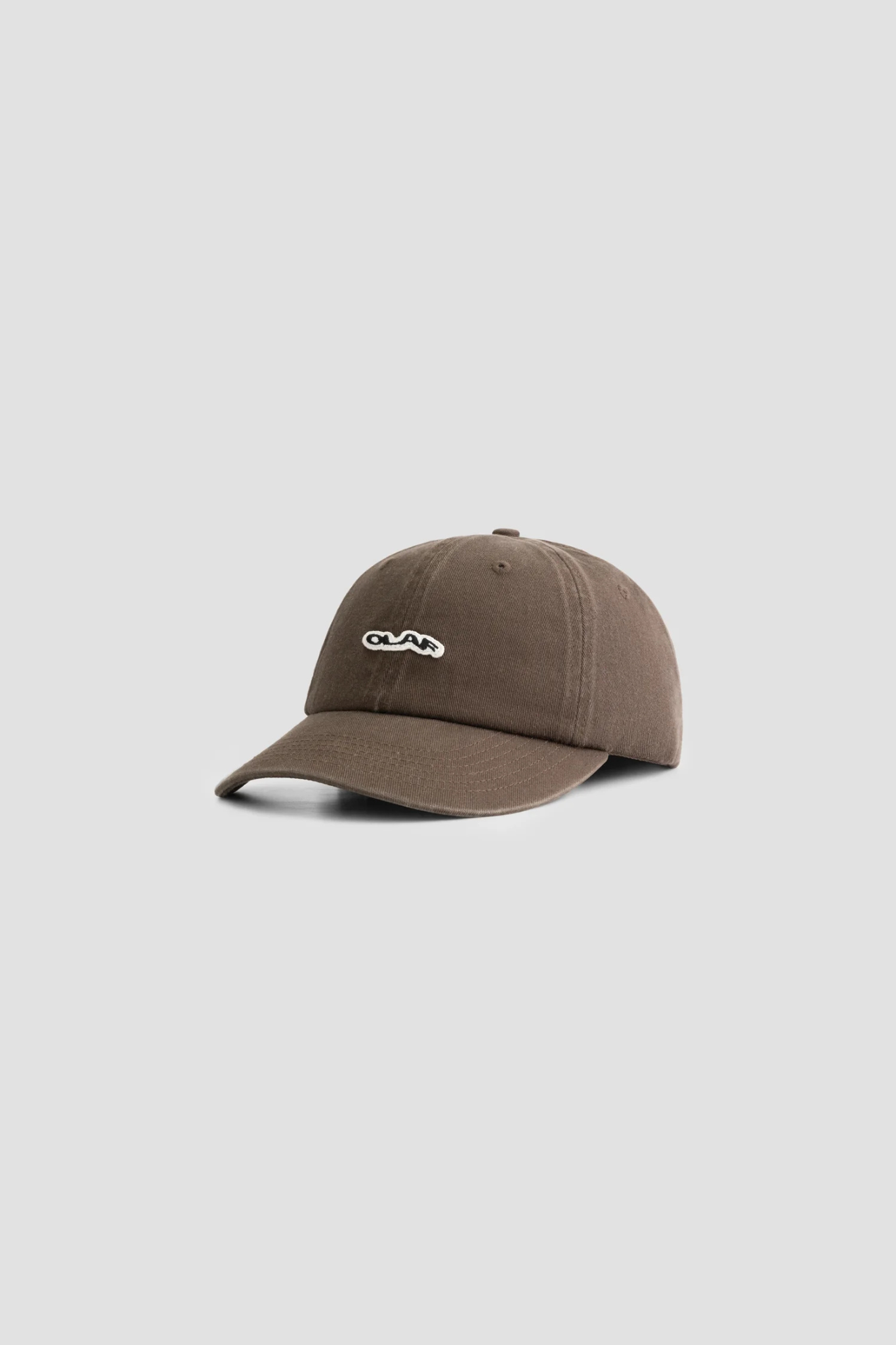 Olaf wavy drift cap in brown. Front view