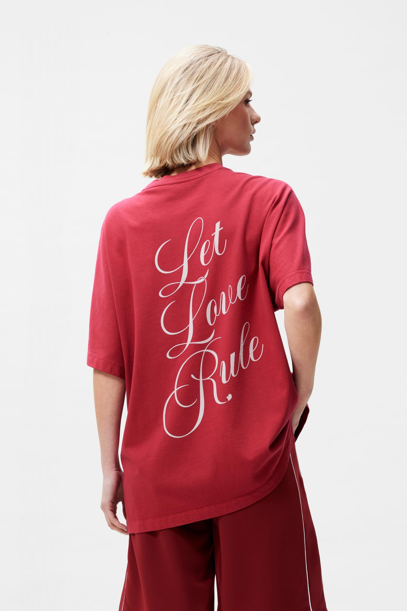 OVERSIZED GRAPHIC T-SHIRT - RHUBARB