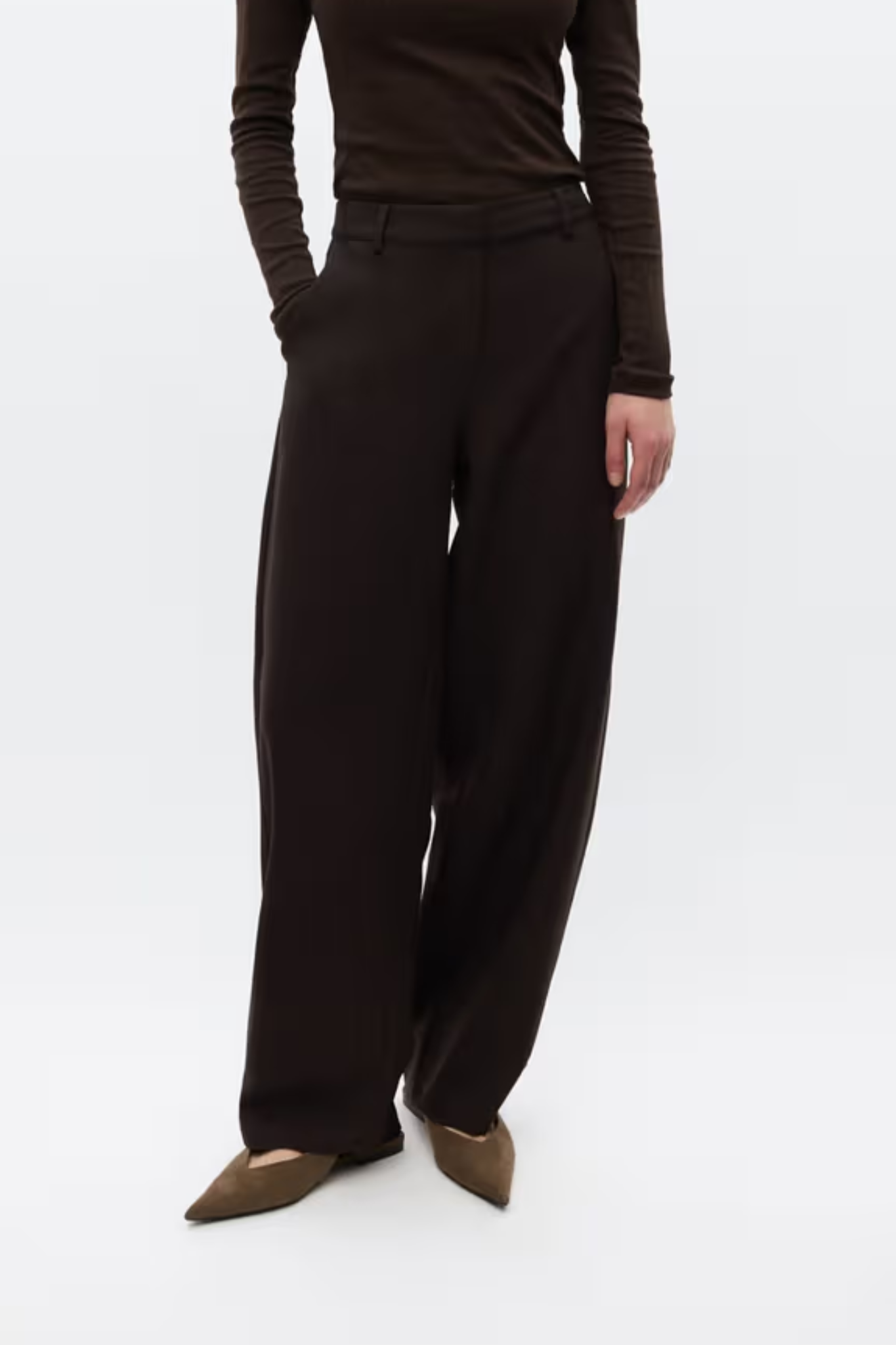 RAYE BUTTON PANTS - CHOCOLATE TORTE