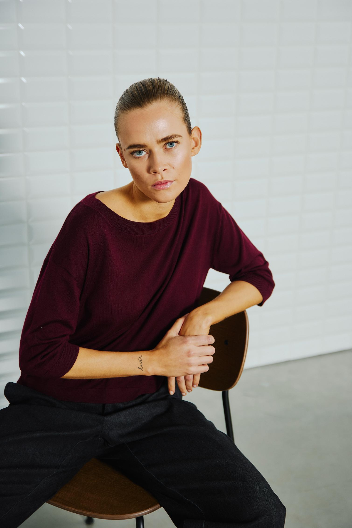KAI SS PULLOVER - WINE MELANGE