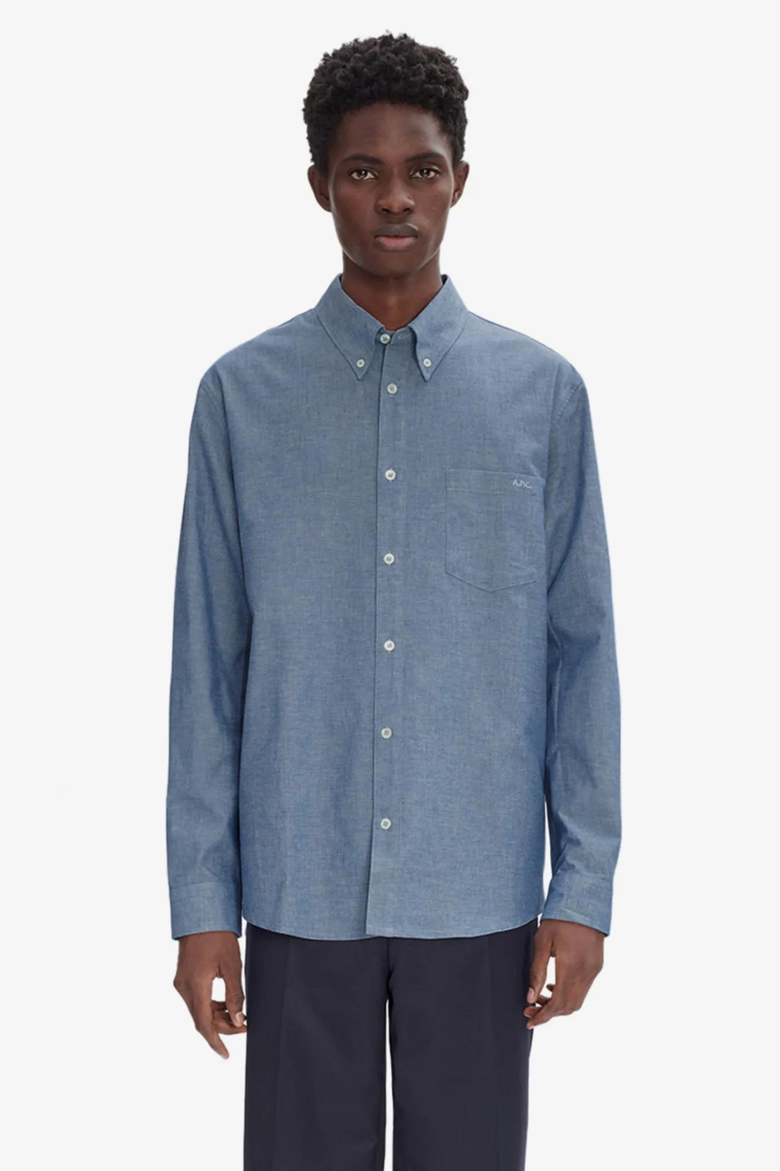 EDOUARD SHIRT BRODEE - INDIGO