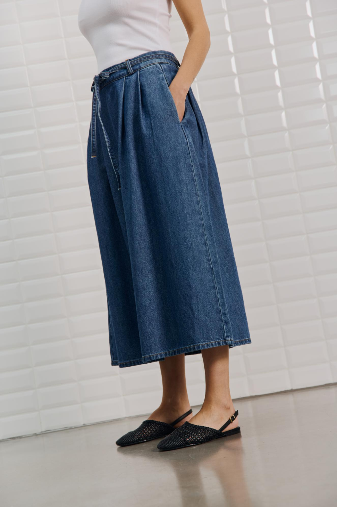 PENELOPE DENIM MAXI SKIRT - INDIGO DAWN