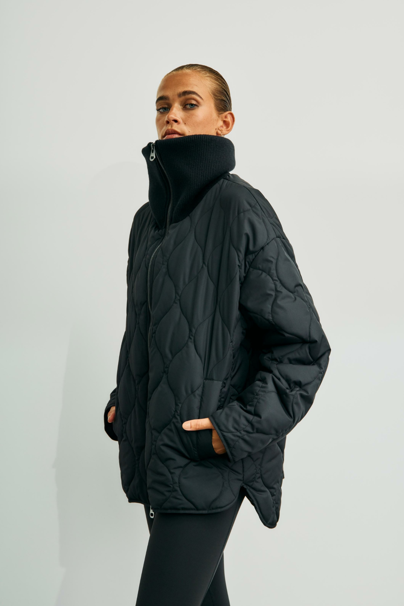 TRIBECCA QUILTED JACKET - BLACK