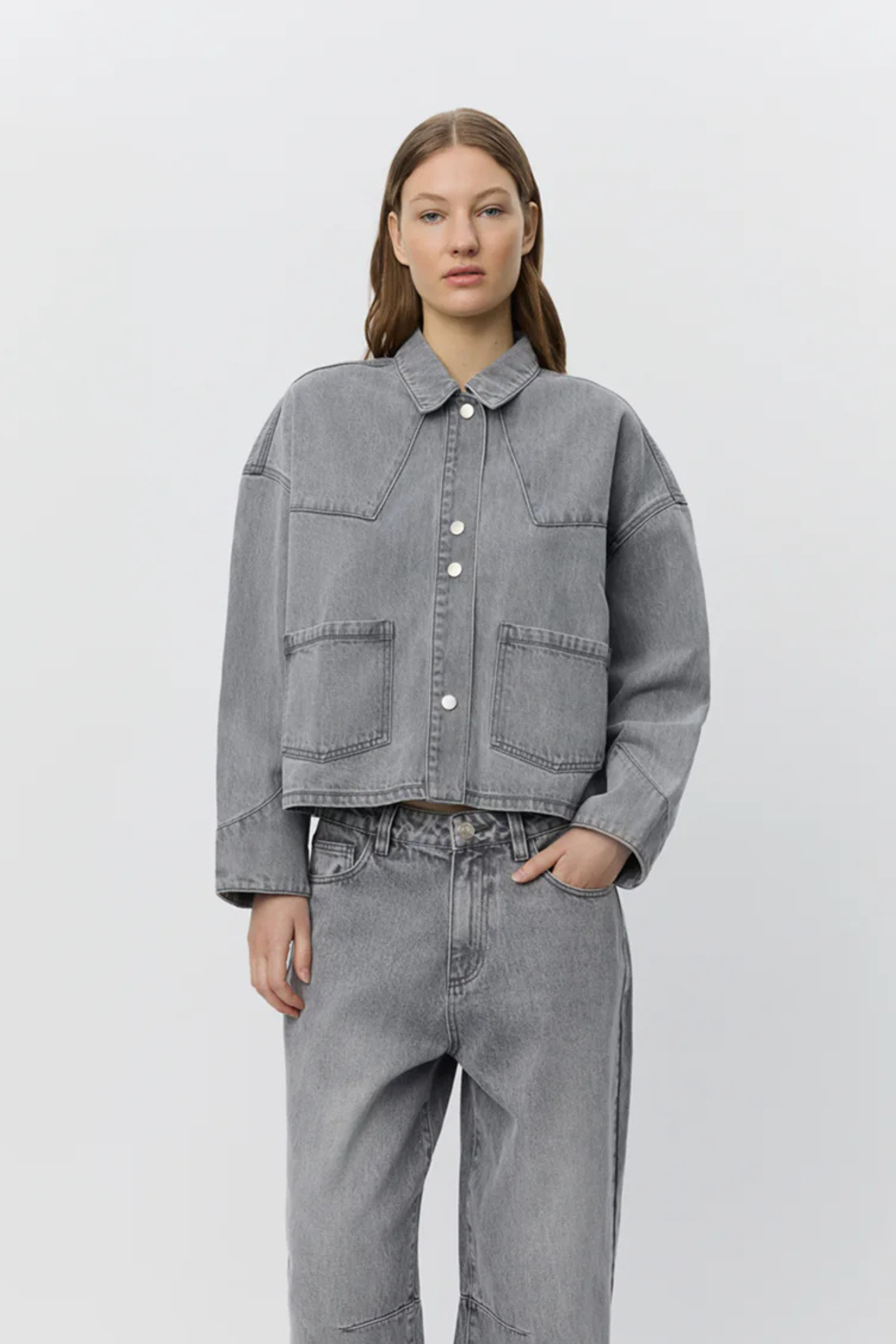 AMAYA JACKET - STONE GREY