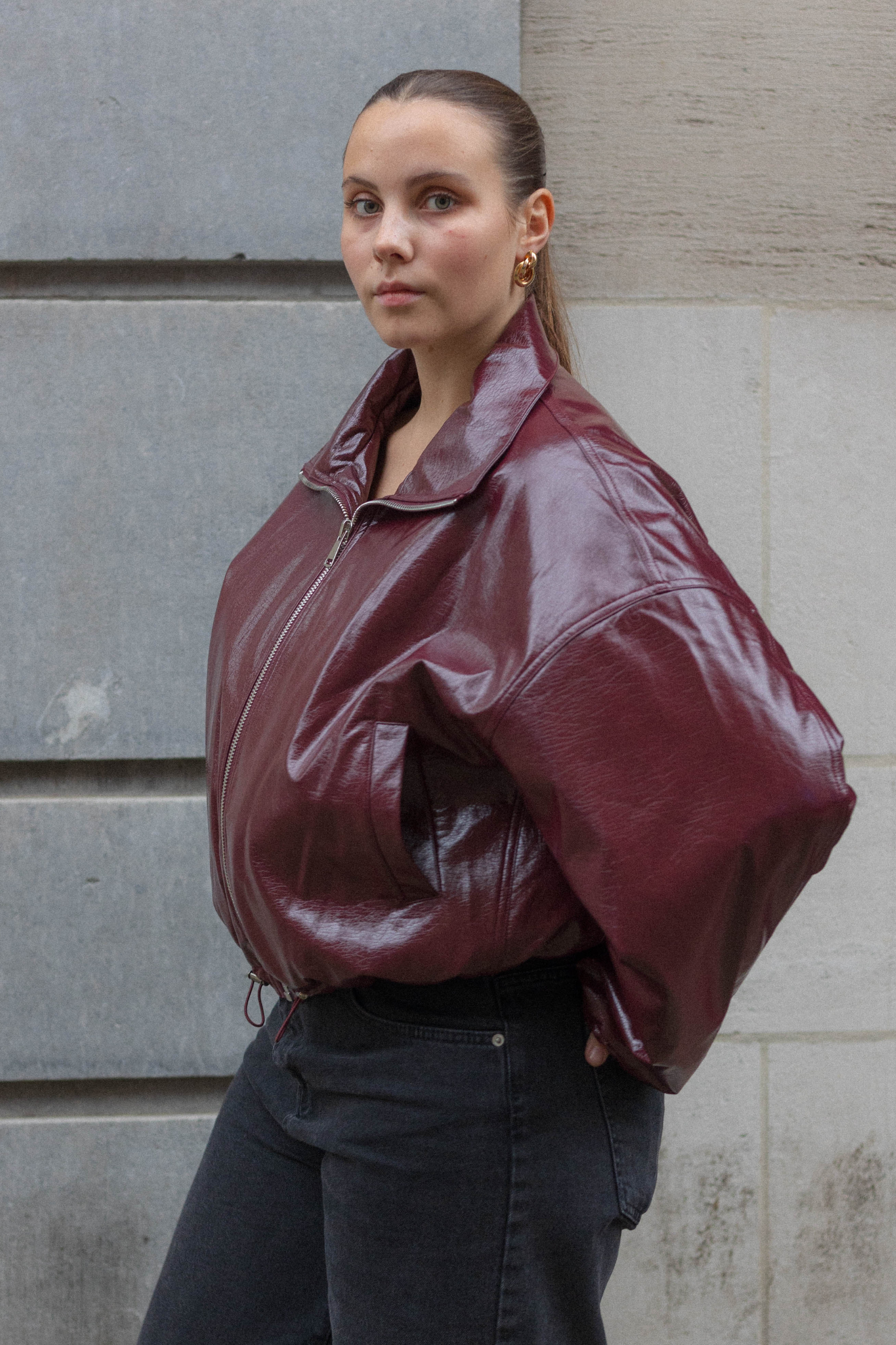 PAQUITA BOMBER JACKET - BORDEAUX