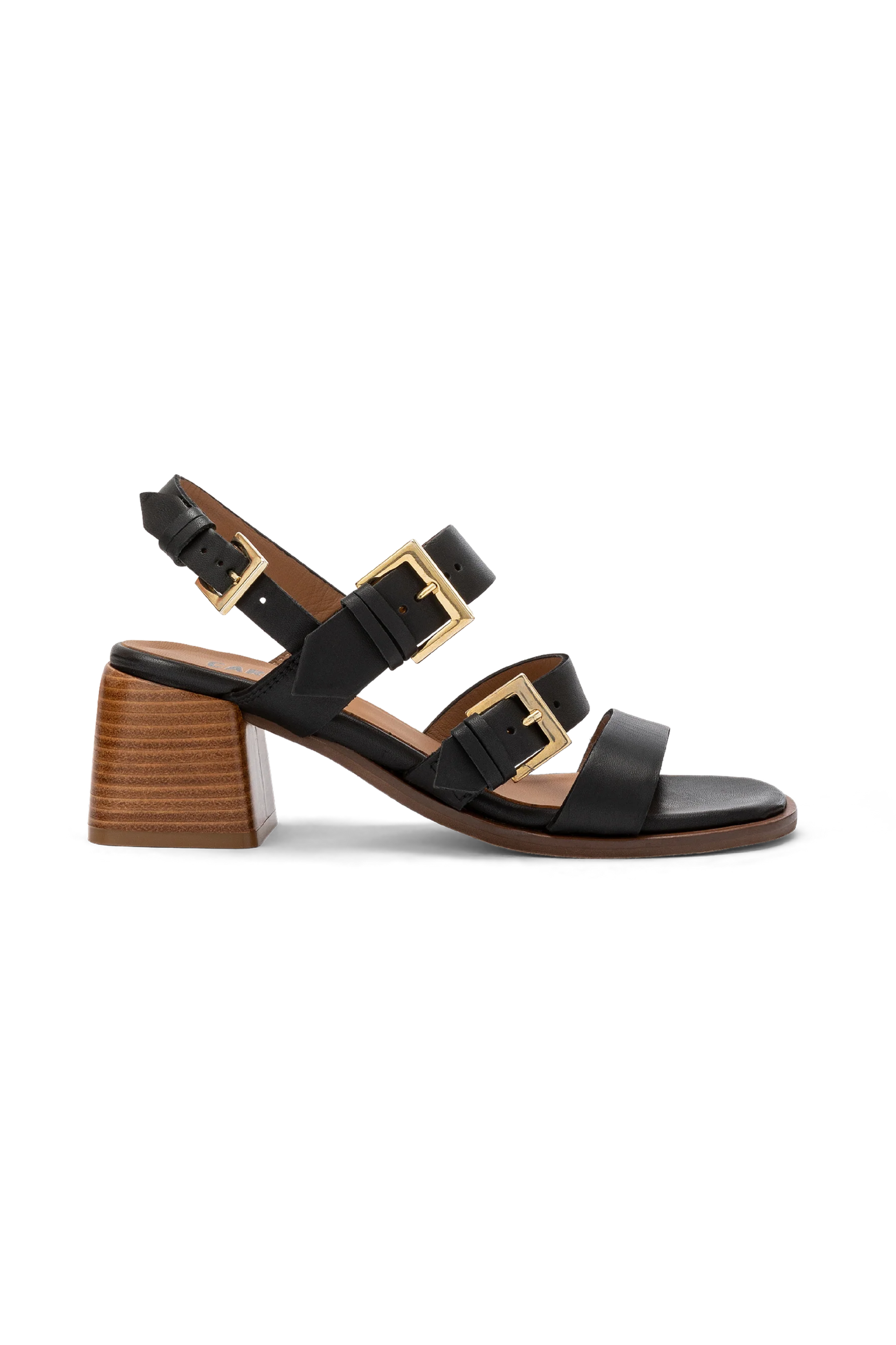 ATHENA BUCKLE SANDAL - BLACK