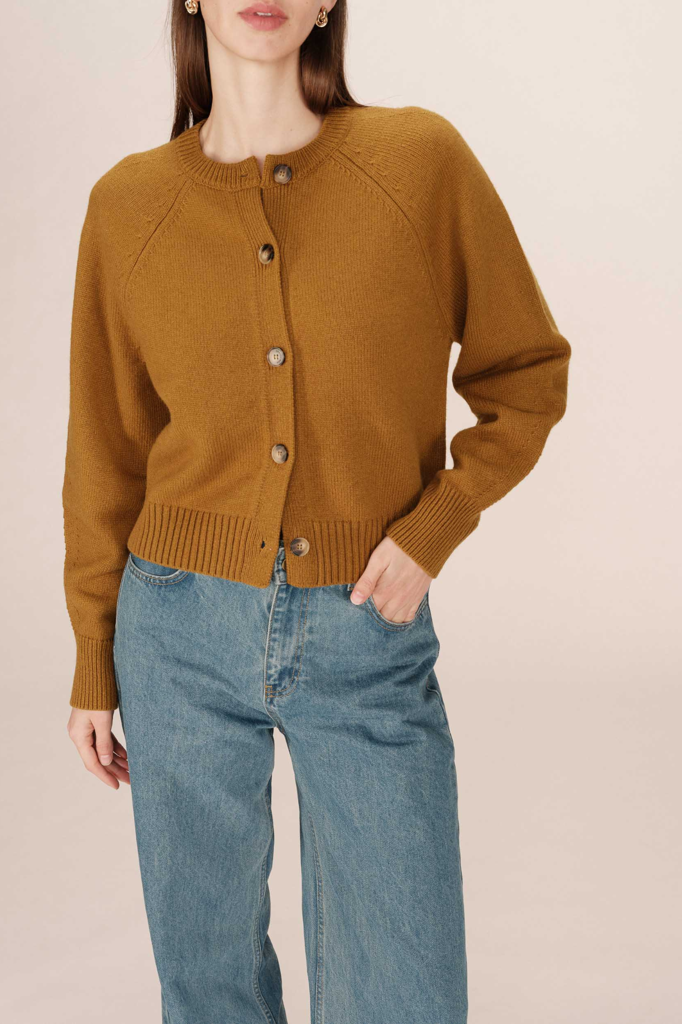 SANDERS CARDIGAN - KHAKI