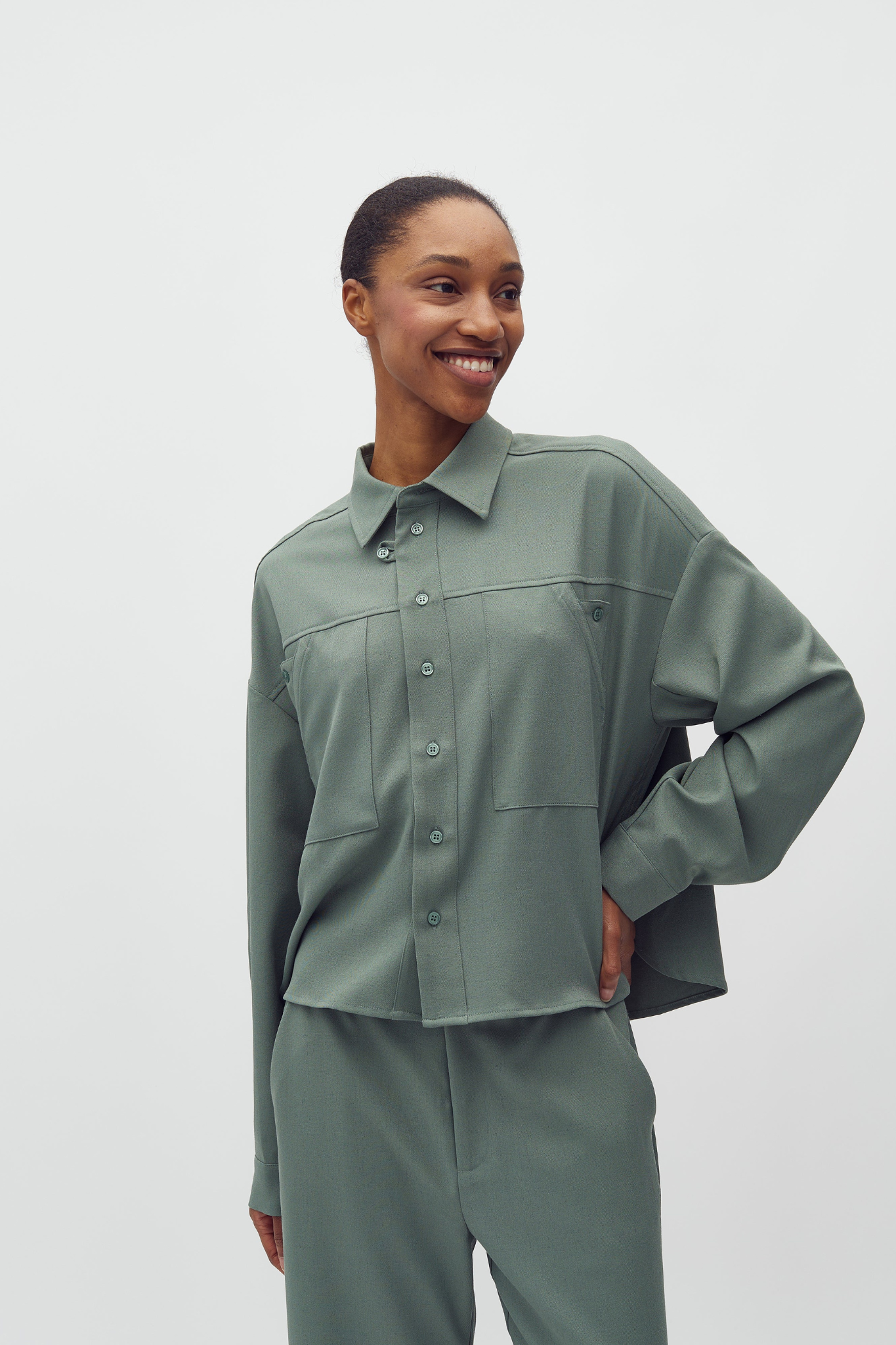 LEYVA SHIRT - ICEBERG GREEN MELAN