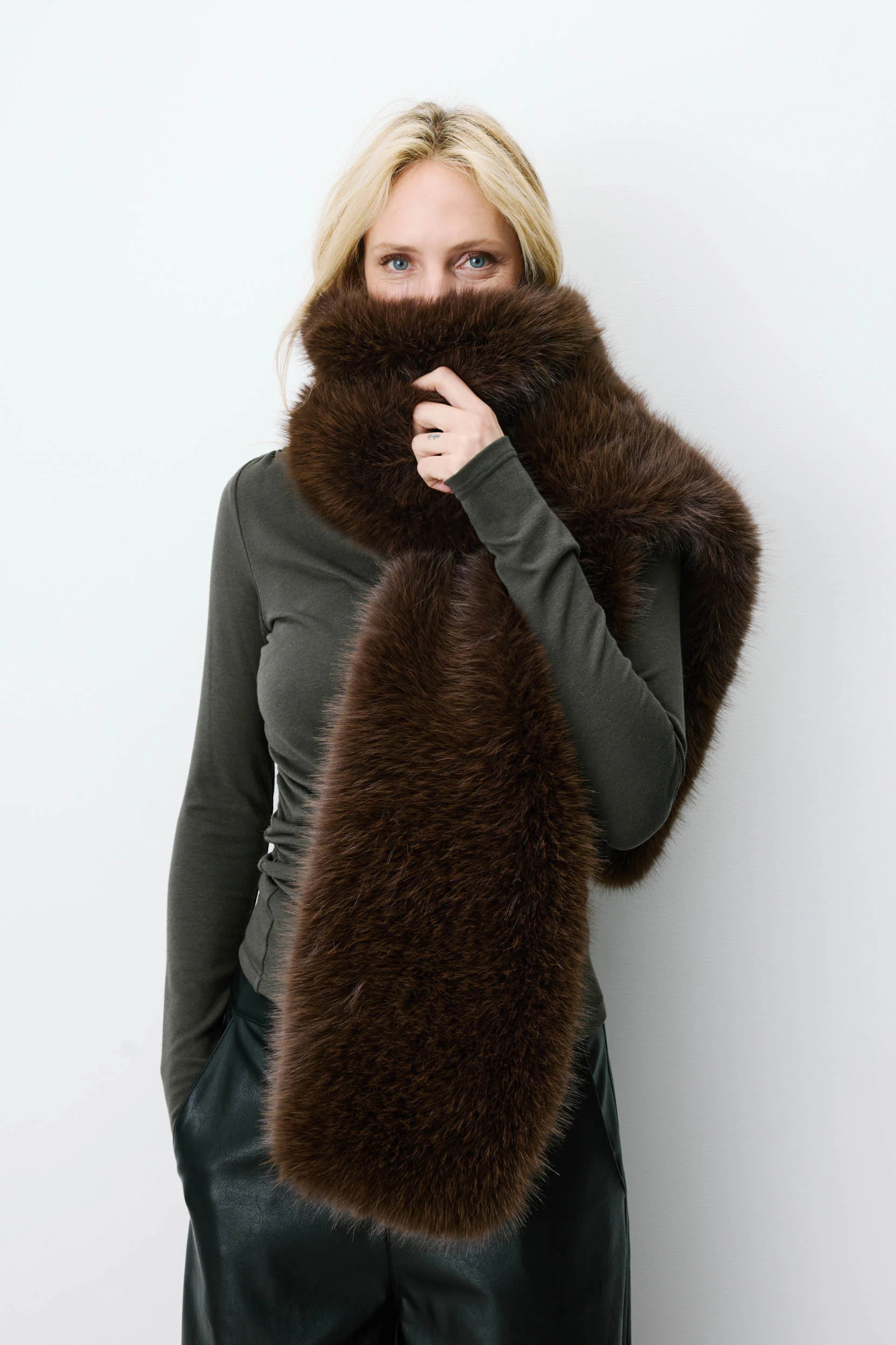 AMINA SCARF - CHOCOLAT