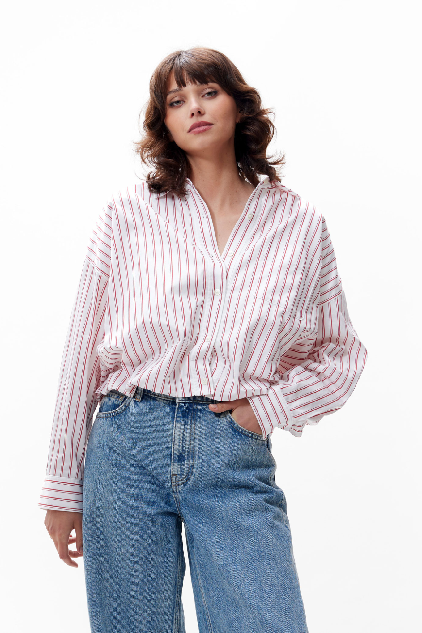 TUCK IN BLOUSE - RIBBON RED