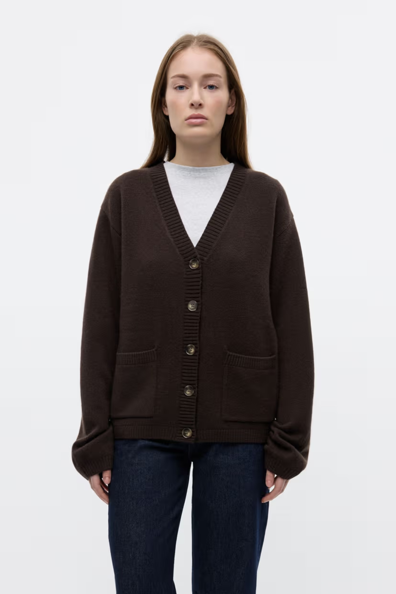 ELISE LS CARDIGAN - CHOCOLATE TORTE