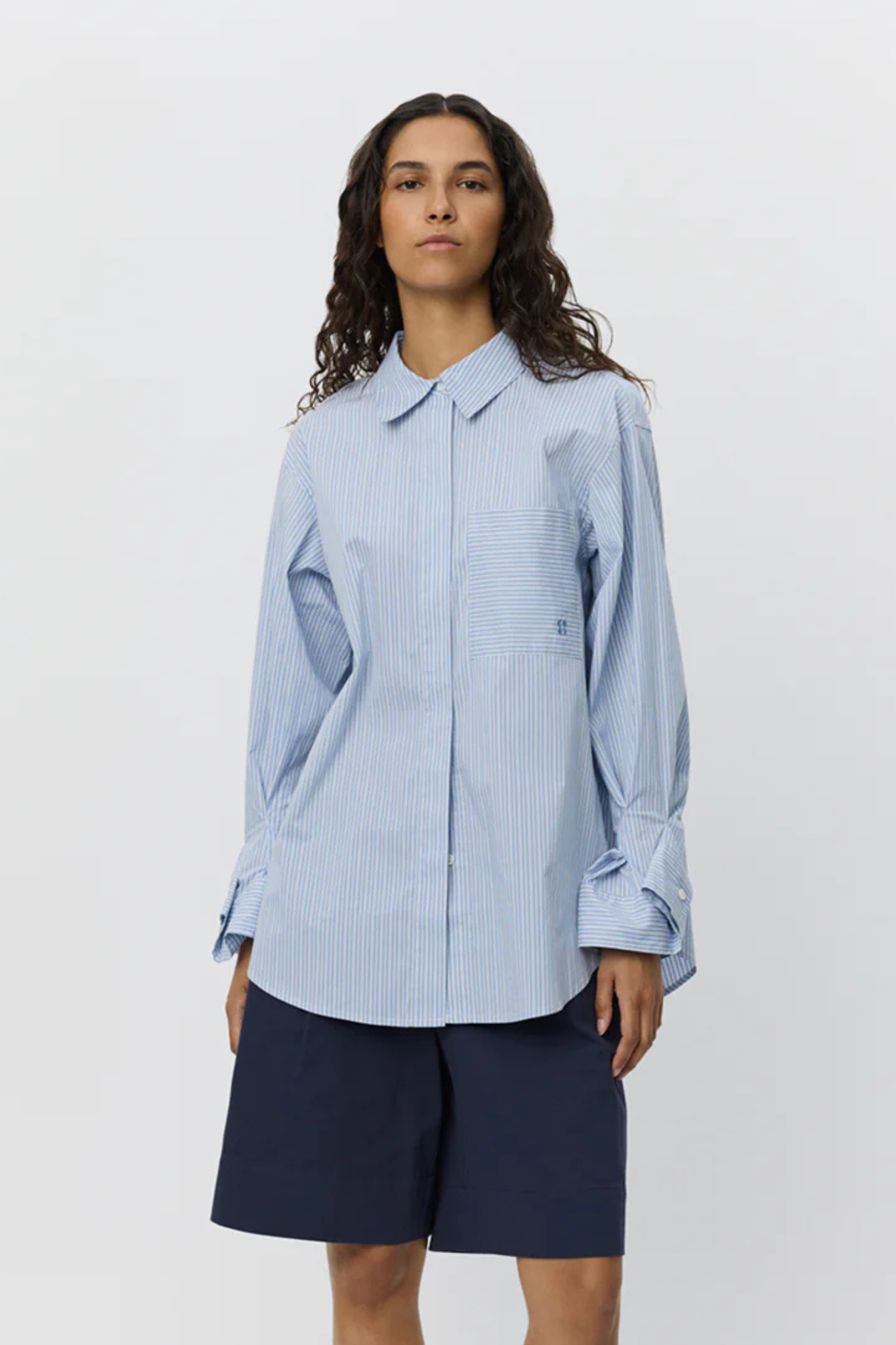 ABBY SHIRT - BLUE STRIPED