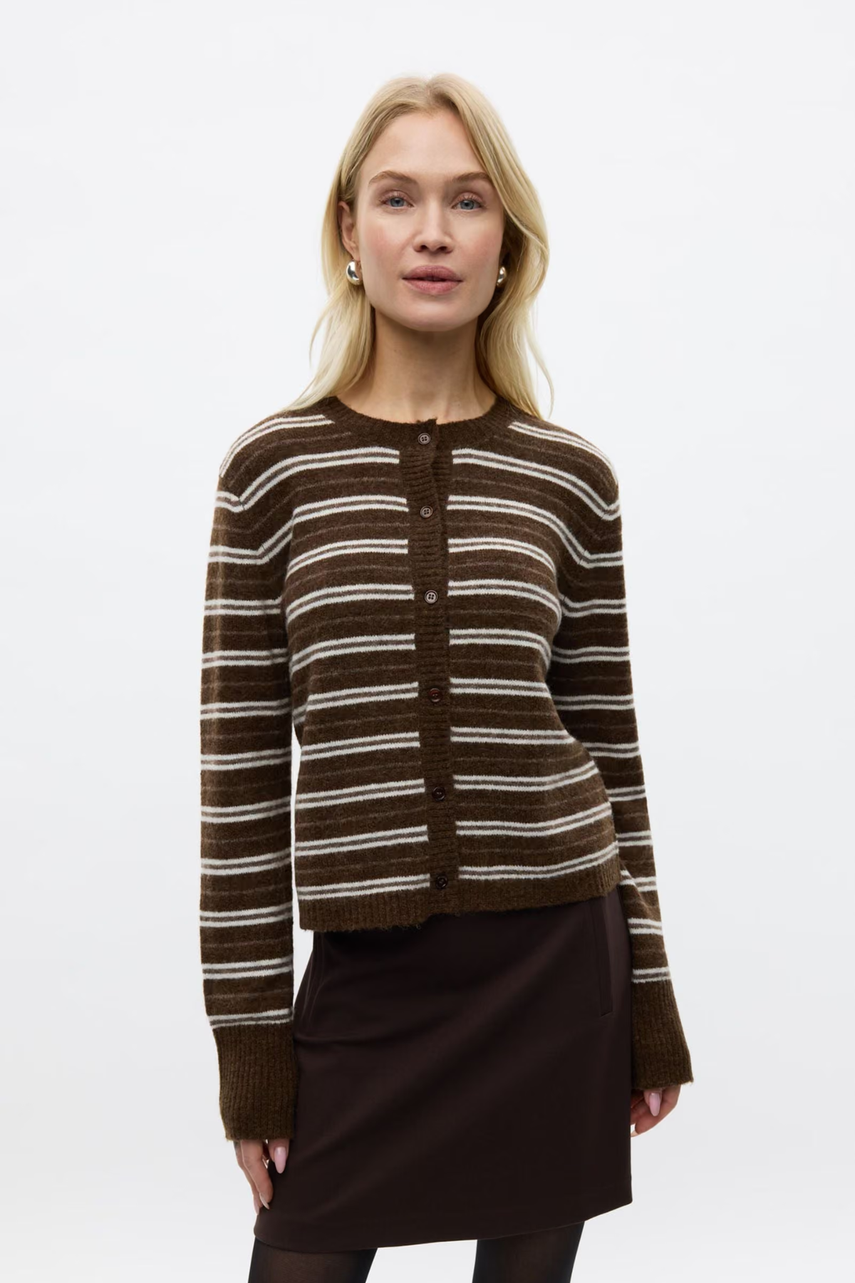ADA LS  CARDIGAN ST - PINE STRIPE