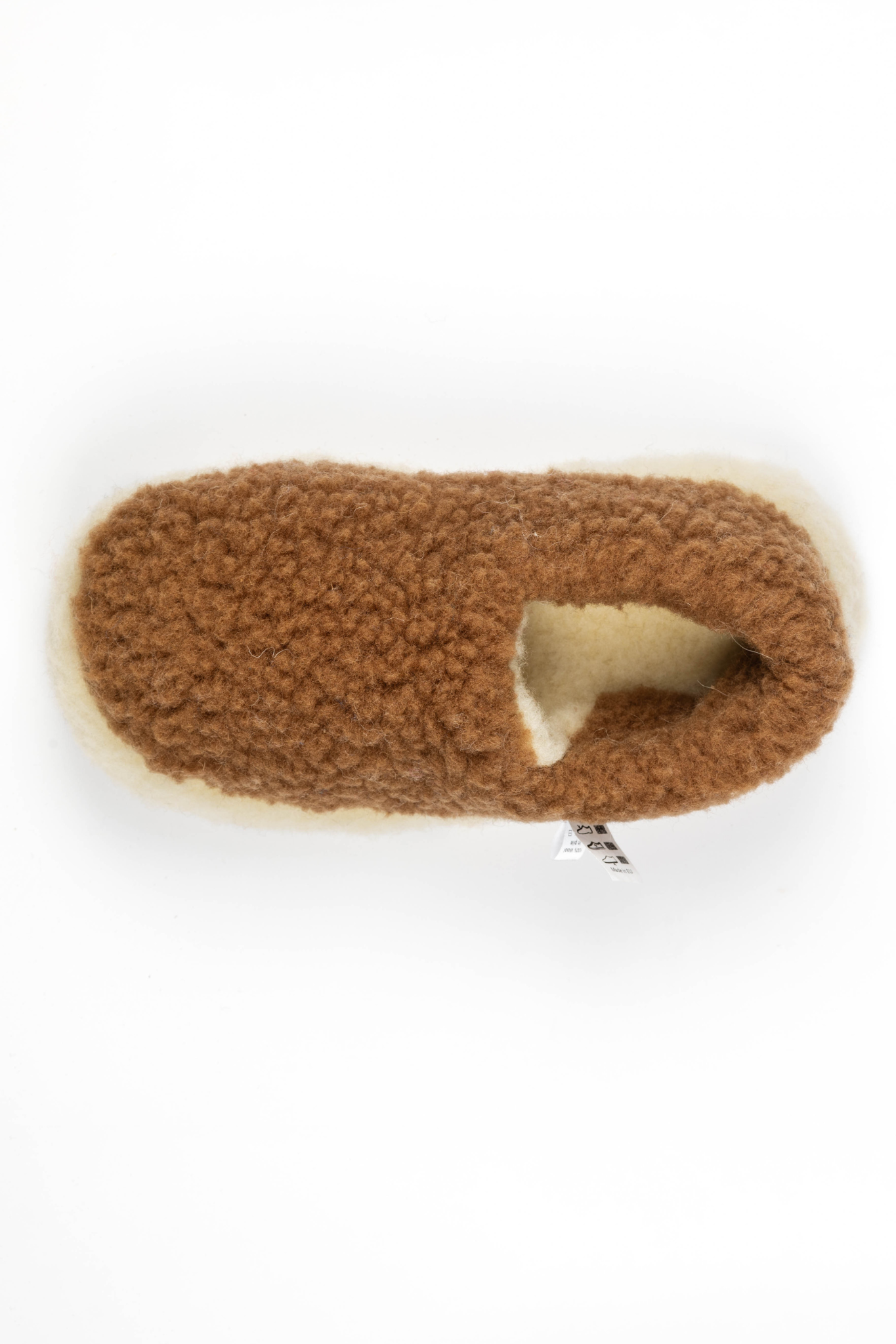 FULL WOOLLEN SLIPPERS - BROWN