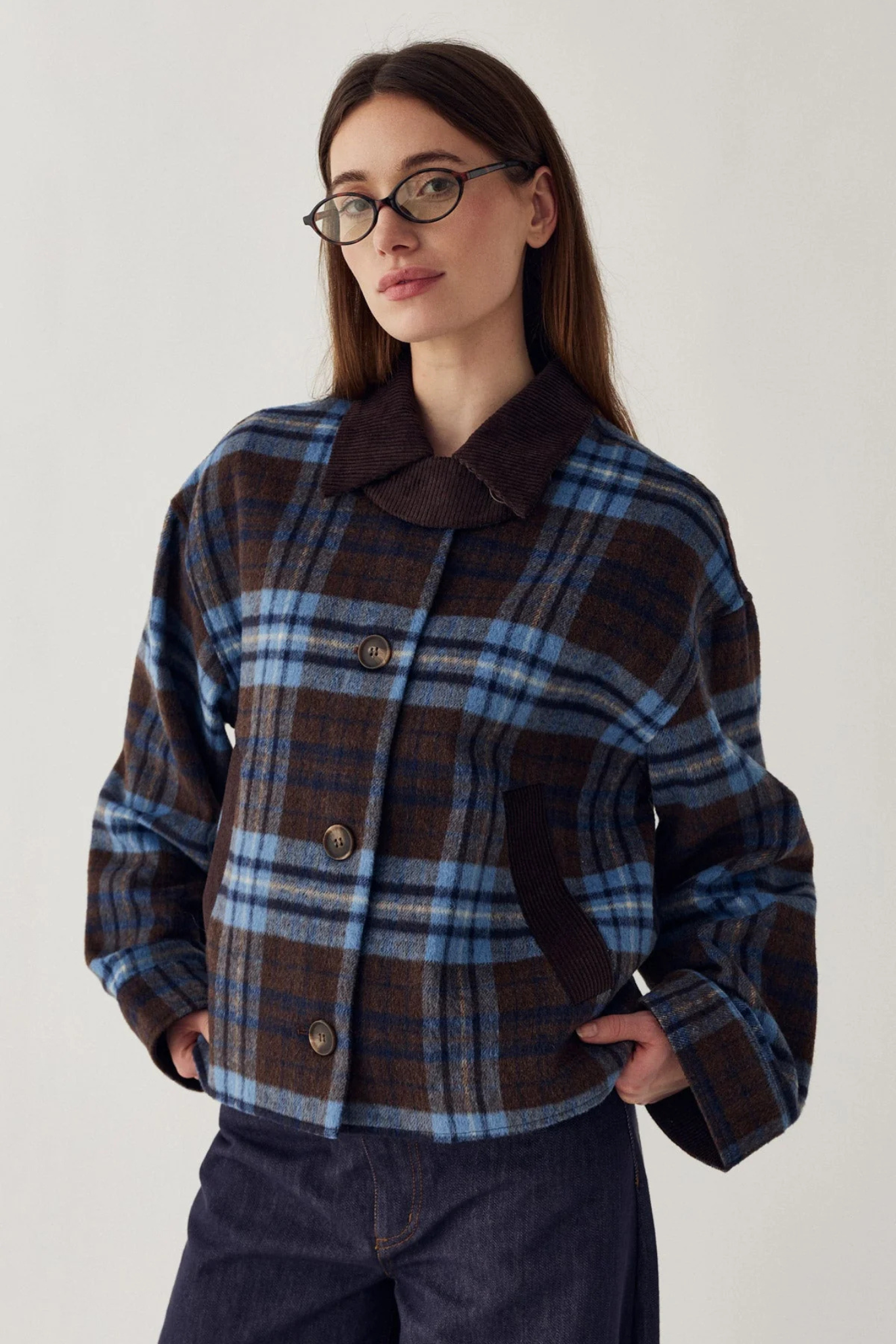 MAIYA JACKET - DALIYAH BLUE CHECK