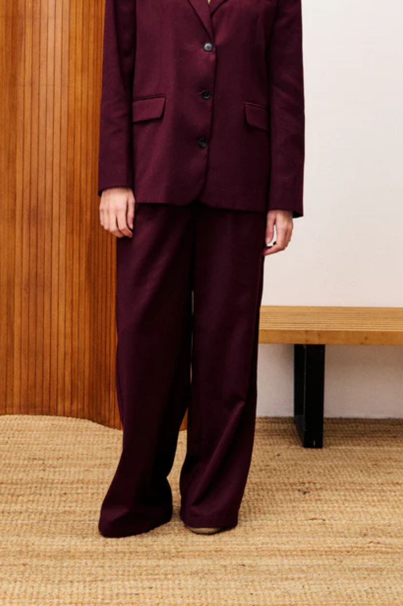 HIBISCUS  PANTS - BORDEAUX